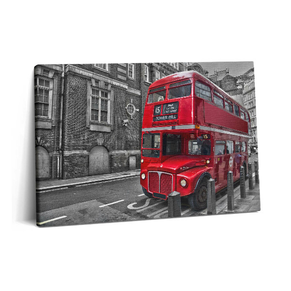 Tablou pe pânză 60x40 Autobuz roșu cu etaj