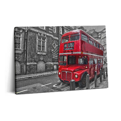 Tablou pe pânză 60x40 Autobuz roșu cu etaj