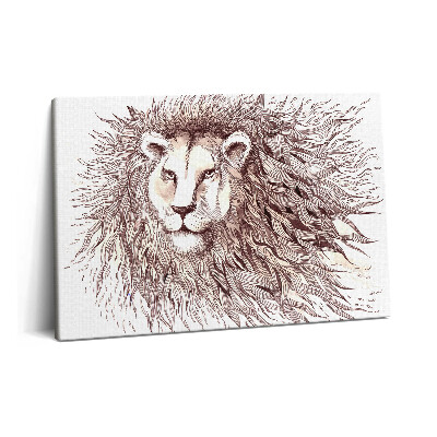 Tablou pe pânză 60x40 Desen artistic al unui leu