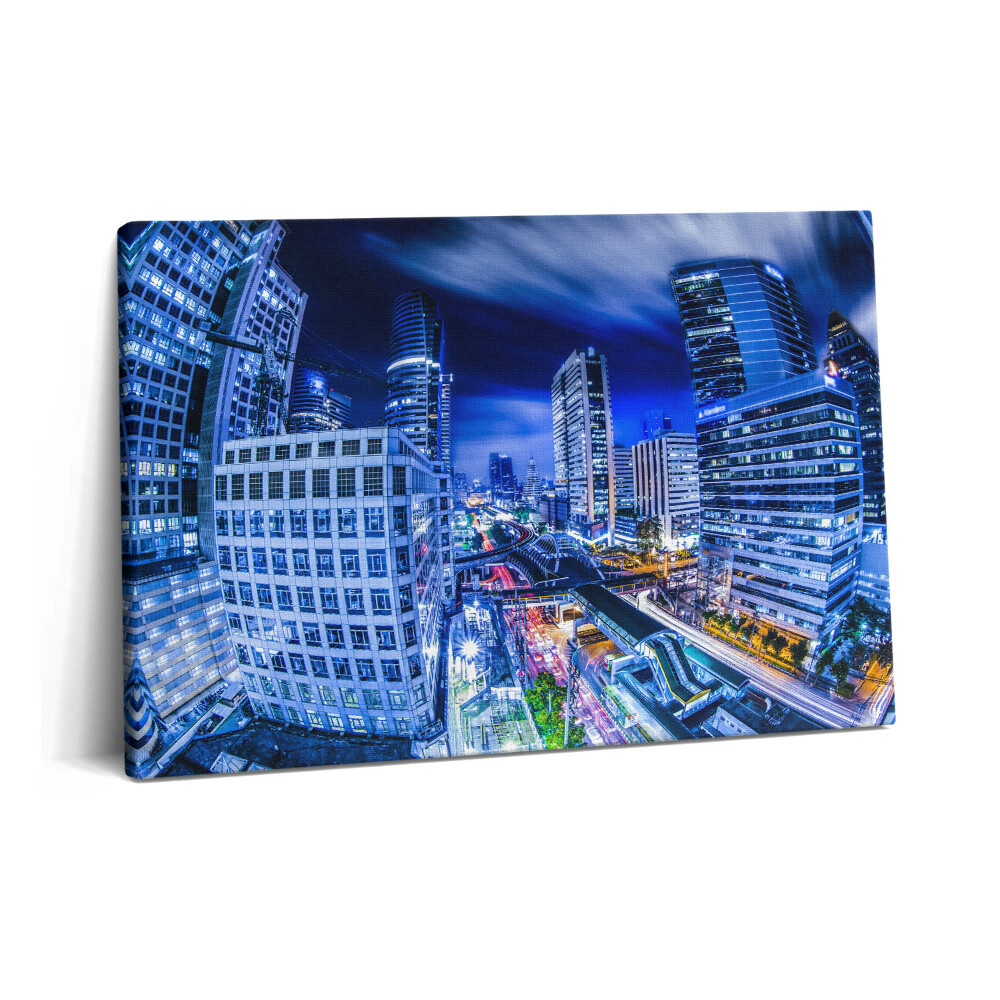 Tablou pe pânză 60x40 Vedere nocturnă a orașului Bangkok