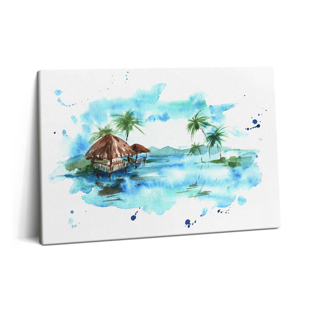 Tablou pe pânză 60x40 Pictură în acuarelă a unei insule