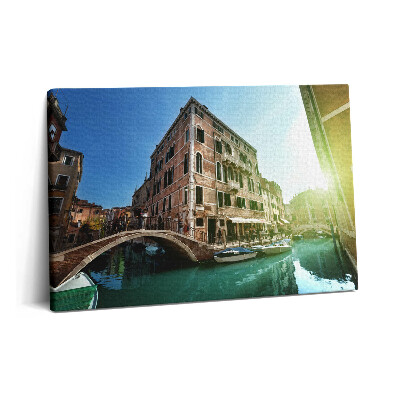 Tablou pe pânză 60x40 Străzile frumoase ale Veneției la soare