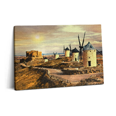 Tablou pe pânză 60x40 Morile de vânt din Cosuegra