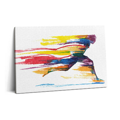 Tablou pe pânză 60x40 Ilustrație colorată a unui alergător