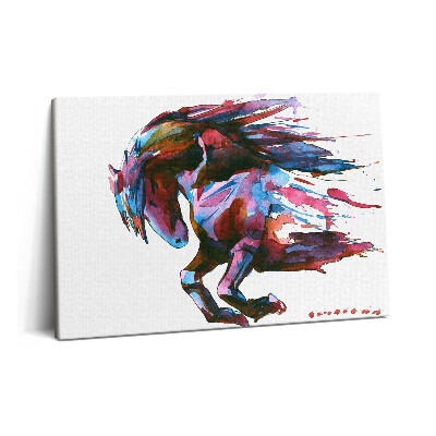 Tablou pe pânză 60x40 Acuarelă Cap de cal lucrând
