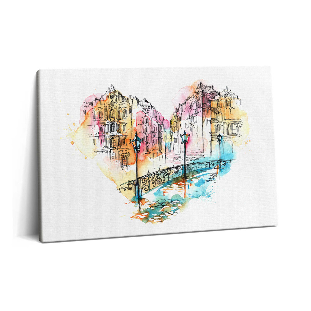 Tablou pe pânză 60x40 Arhitectură în formă de inimă