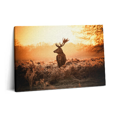 Tablou pe pânză 60x40 Cerb la răsărit