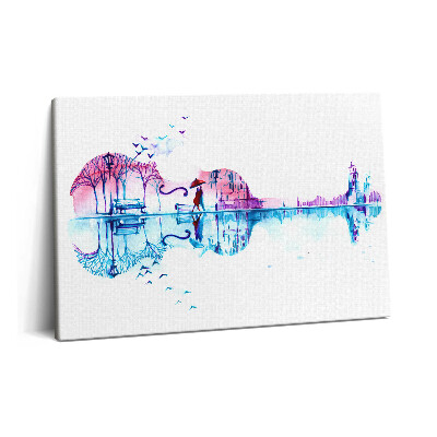 Tablou pe pânză 60x40 Pictând violoncelul cu parcul