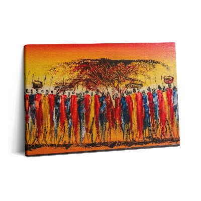 Tablou pe pânză 60x40 Tribul african din Kenya