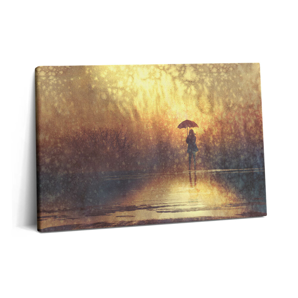 Tablou pe pânză 60x40 Femeie cu o umbrelă