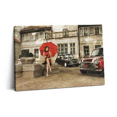 Tablou pe pânză 60x40 Mașini de școală veche