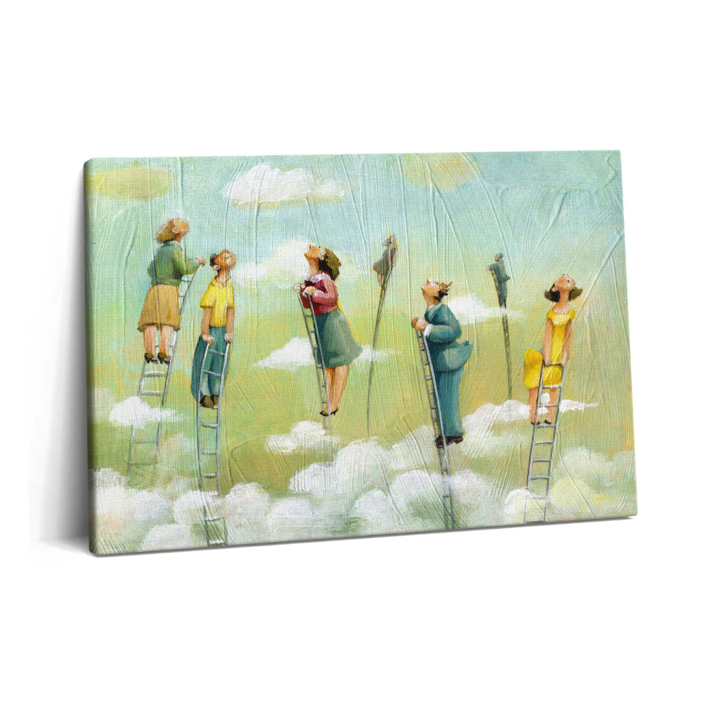 Tablou pe pânză 60x40 Oamenii de pe scară