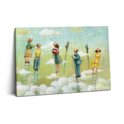 Tablou pe pânză 60x40 Oamenii de pe scară