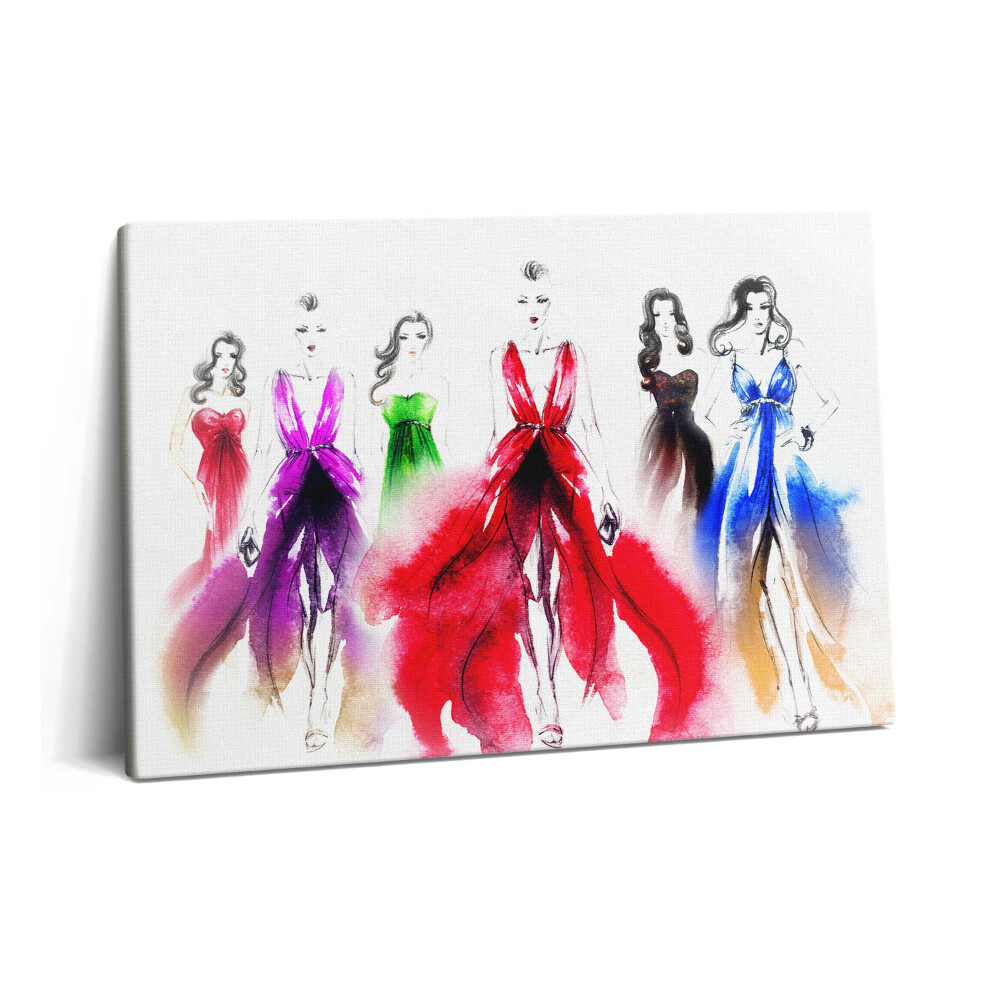 Tablou pe pânză 60x40 Femei în rochii colorate