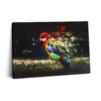 Tablou pe pânză 60x40 Abstracție de papagal