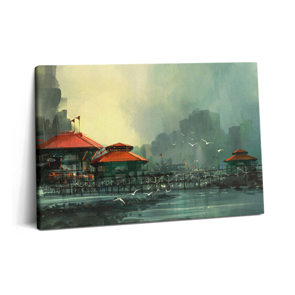 Tablou pe pânză 60x40 Sat de pescari