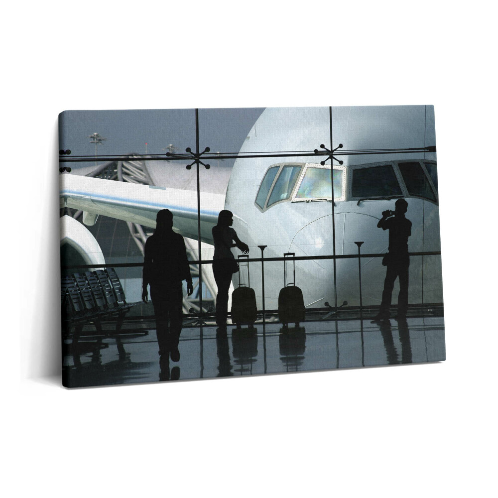 Tablou pe pânză 60x40 Pasagerii care așteaptă un avion