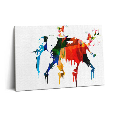 Tablou pe pânză 60x40 Elefant pictat colorat