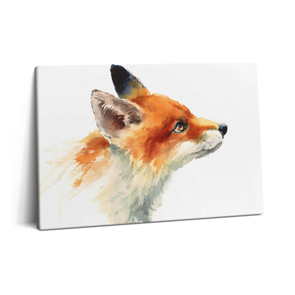 Tablou pe pânză 60x40 Vulpe tânără în acuarelă