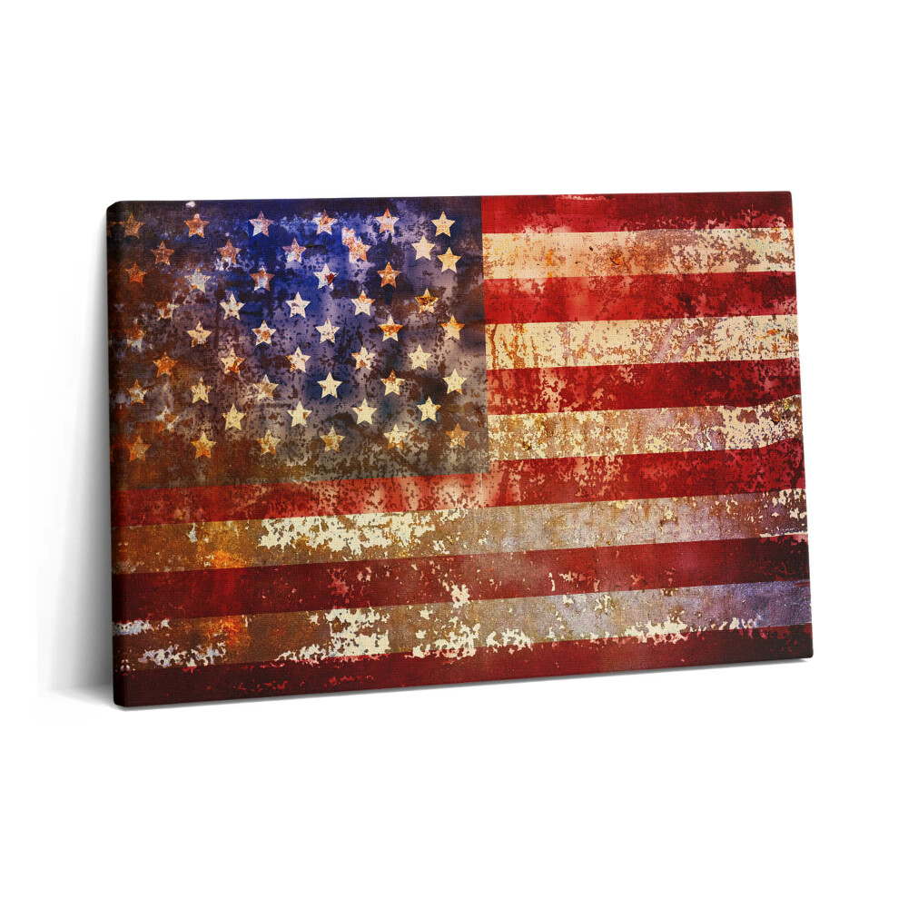 Tablou pe pânză 60x40 Steagul SUA vintage