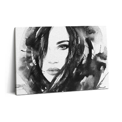 Tablou pe pânză 60x40 Portret în acuarelă al unei femei