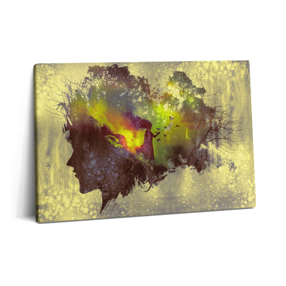 Tablou pe pânză 60x40 Femeie în pădure