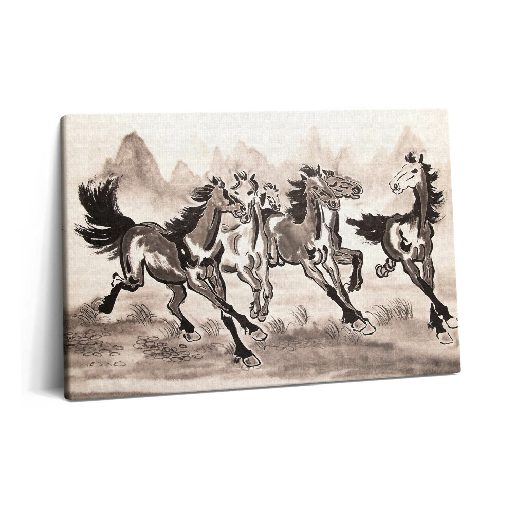 Tablou pe pânză 60x40 Cai galopând