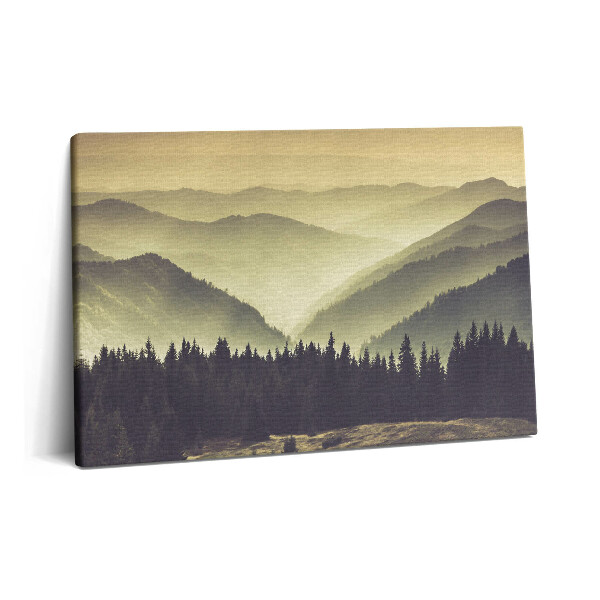 Tablou pe pânză 60x40 Pante muntoase încețoșate