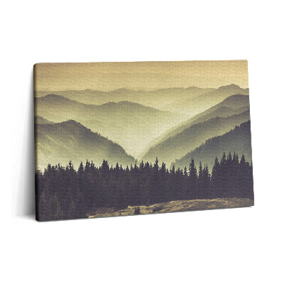 Tablou pe pânză 60x40 Pante muntoase încețoșate