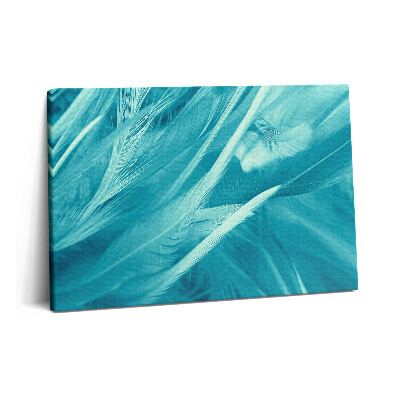 Tablou pe pânză 60x40 Pană vintage verde și turcoaz