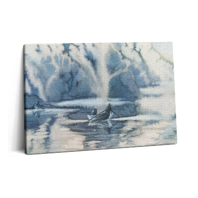 Tablou pe pânză 60x40 Pescar pe lac