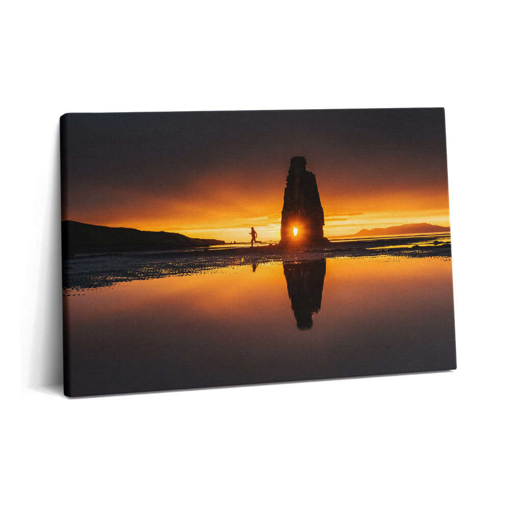 Tablou pe pânză 60x40 Alergătorii și apusul soarelui