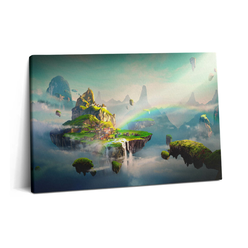 Tablou pe pânză 60x40 Lumea fantastică și insulele zburătoare