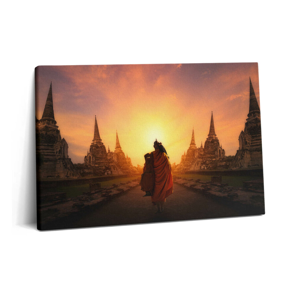 Tablou pe pânză 60x40 Templul și călugărul rătăcitor