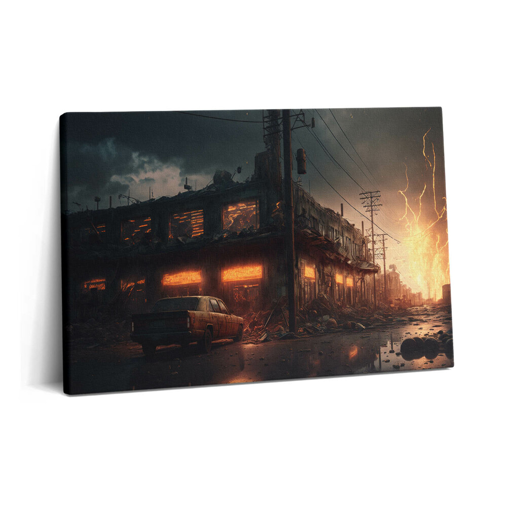 Tablou pe pânză 60x40 Clădire apocaliptică