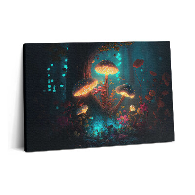 Tablou pe pânză 60x40 Ciuperci de pădure și halucinogene