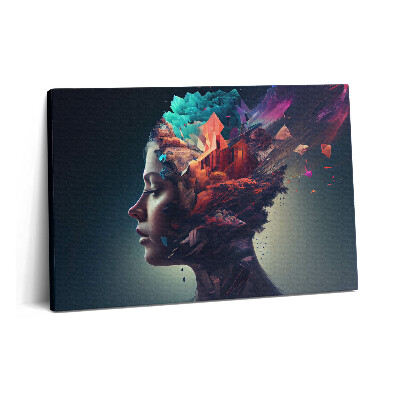 Tablou pe pânză 60x40 Femeia abstractă a emoțiilor