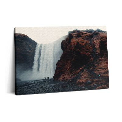 Tablou pe pânză 60x40 Cascadă peisagistică din Islanda
