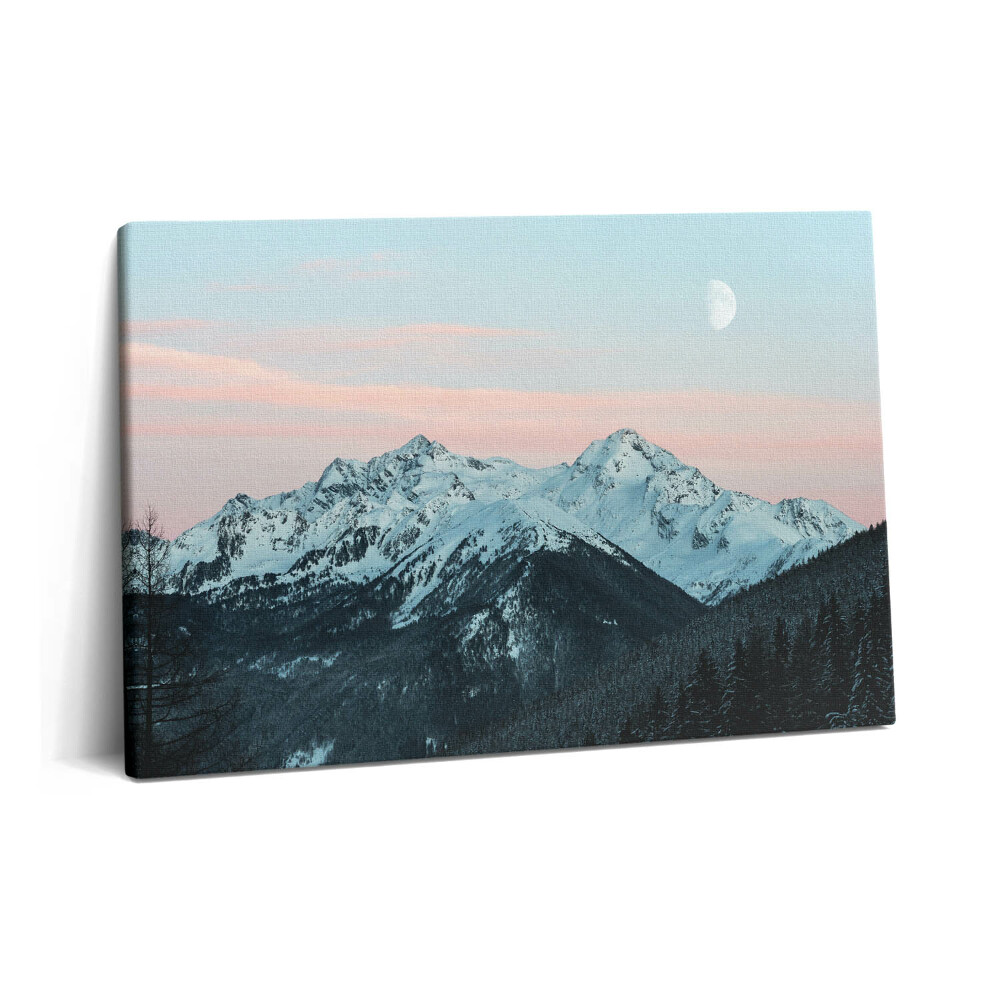 Tablou pe pânză 60x40 Lanțul muntos iarna