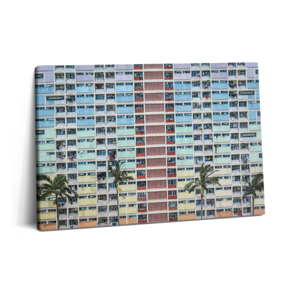 Tablou pe pânză 60x40 Clădire colorată în Hong Kong
