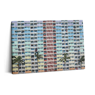 Tablou pe pânză 60x40 Clădire colorată în Hong Kong