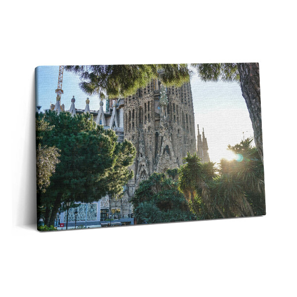 Tablou pe pânză 60x40 Parcul Sagrada Familia din Barcelona