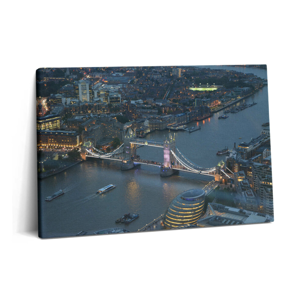 Tablou pe pânză 60x40 Tower Bridge în Londra noaptea