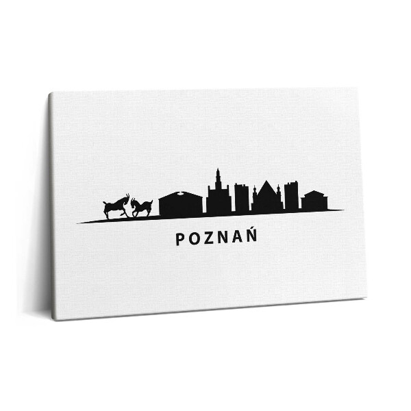 Tablou pe pânză 60x40 Grafică panoramică a orașului Poznań