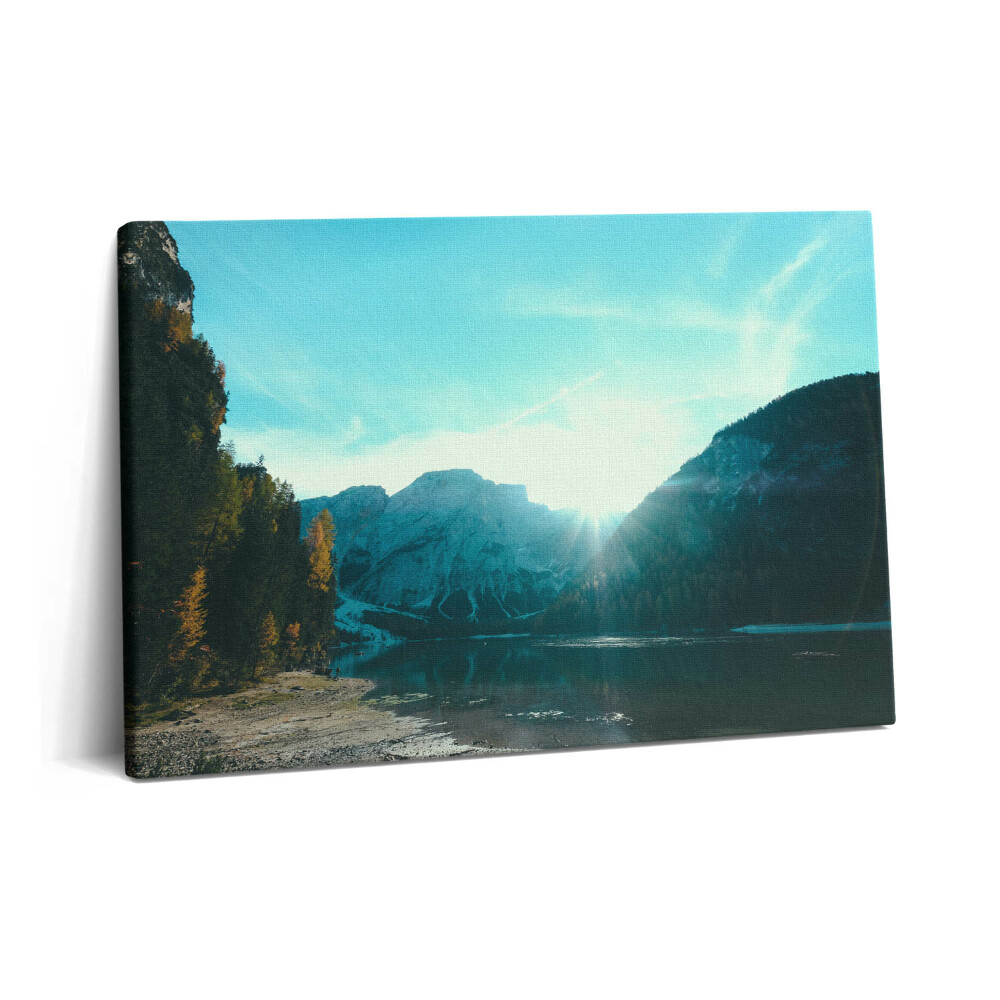 Tablou pe pânză 60x40 Munte și râu în Polonia