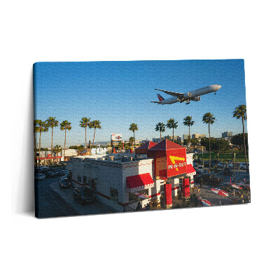 Tablou pe pânză 60x40 Un avion care decolează din Los Angeles