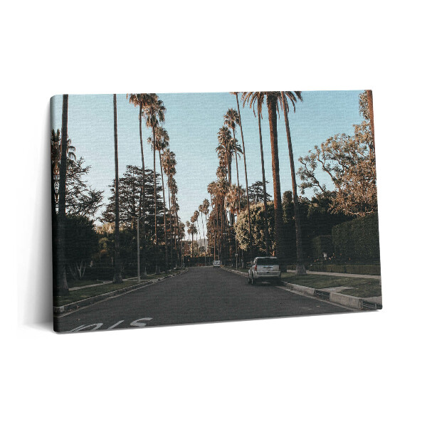 Tablou pe pânză 60x40 Un vehicul pe drum printre copaci