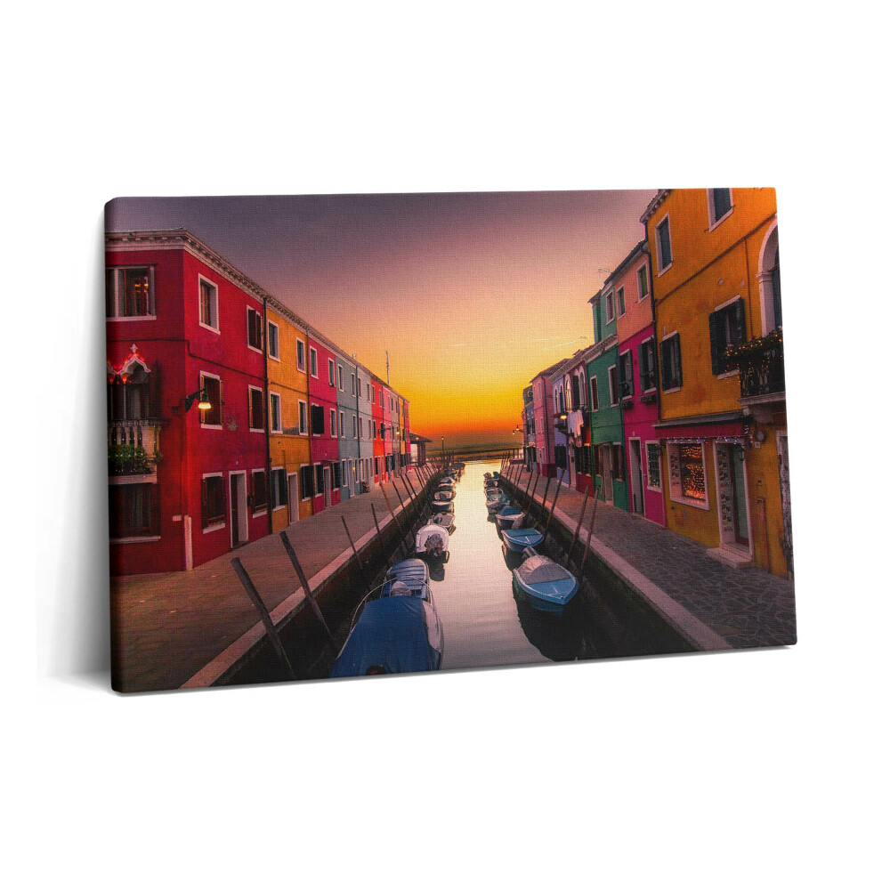 Tablou pe pânză 60x40 Bărci și apă în Italia