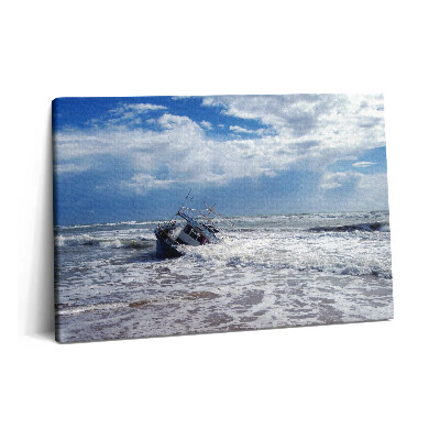Tablou pe pânză 60x40 Navă scufundată în Sicilia