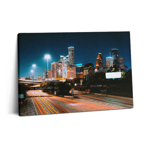 Tablou pe pânză 60x40 Orașul Houston noaptea